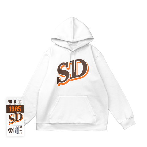 SD85 White Midweight Hoodie (Pre-Order)